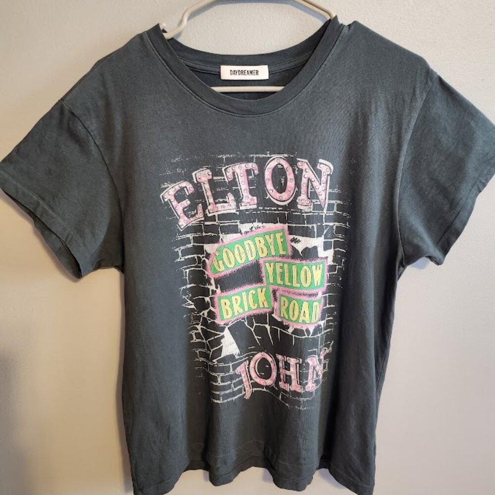 Elton John Daydreamer Tee Shirt Rhinestone Details Size M 100% Cotton